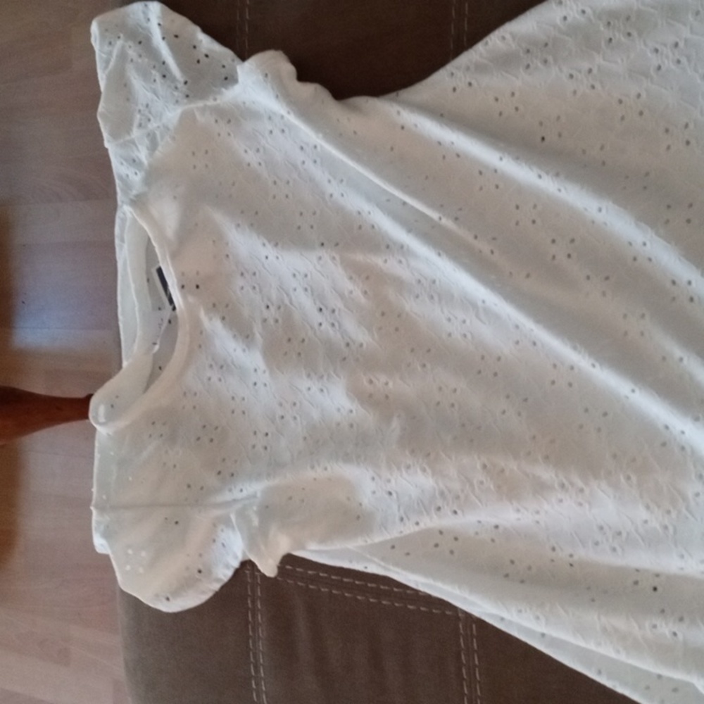 New with tage white sundress with ruffle bottom